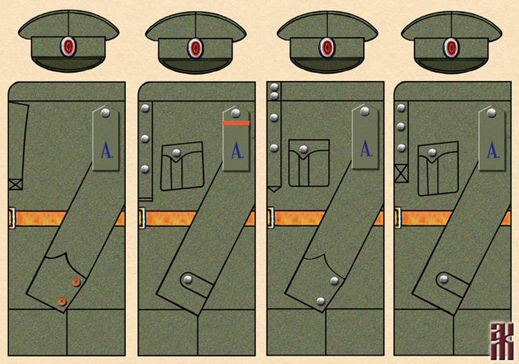 uniforms of the Amur Cossacks in the Russian Civil War