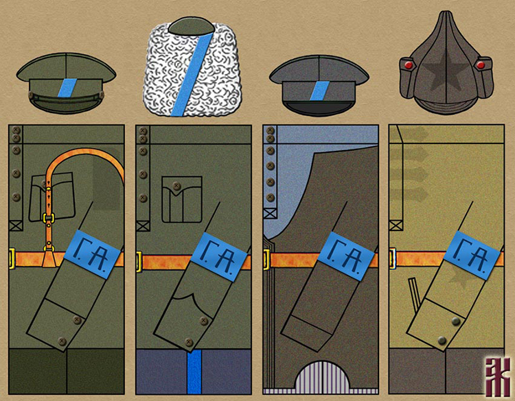 Anti-Bolshevik rebels of the Blue National Army of the All-Russian Constituent Assembly 1920