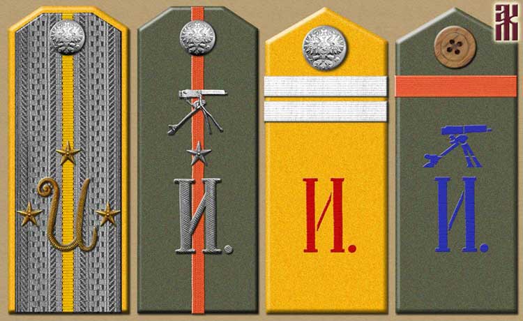 Shoulder-boards of the Irkutsk Cossack Regiment in the Russian Civil War