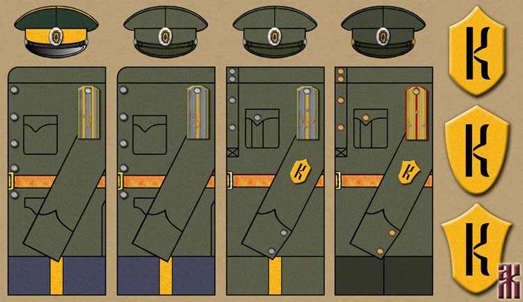 Uniforms of Ussuri Cossacks in the Russian Civil War