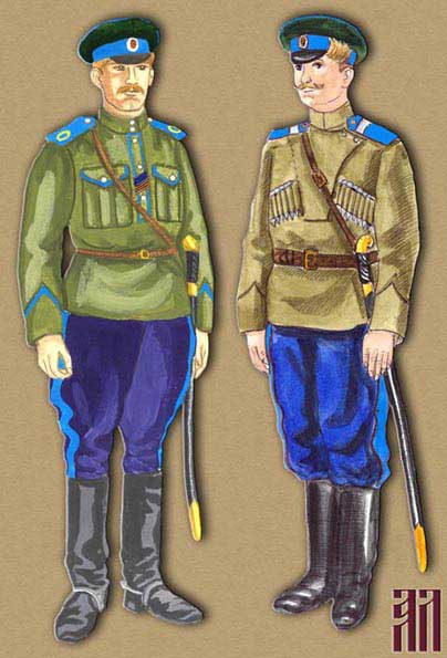 uniforms of orenburg cossacks in the Russian Civil War
