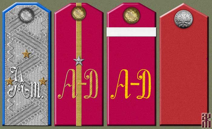 shoulder-boards of the Orenburg Cossack Host in the Russian Civil War