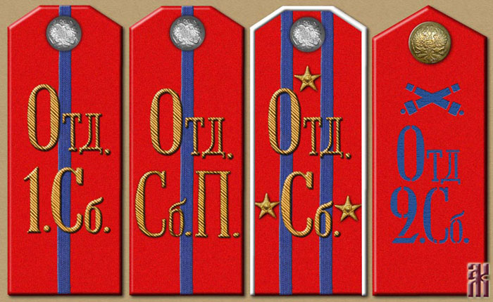 Shoulder-boards of Siberian Cossacks in the Russian Civil War