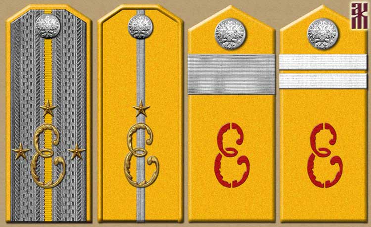 Shoulder-boards of the Independent Enisei Cossack Brigade in the Russian Civil War