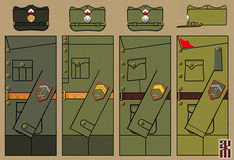 Uniforms of Czechoslovak artillery units from June 1919
