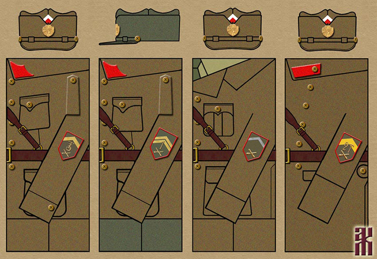 Uniforms of Czechoslovak artillery units Vladivostok uniform