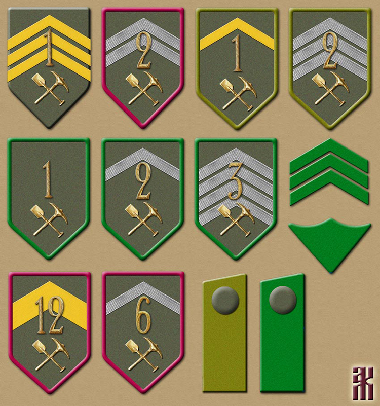 Insignia of the engineer and sapper units of the Czech Legion in the Russian Civil War