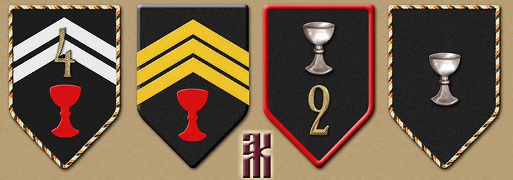 Sleeve badges of rifle regiments of the Czech Legion in the Russian Civil War