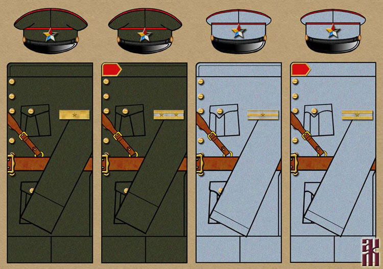 Uniforms of the Russian Group of Marshal Zhang Zongchang's Army