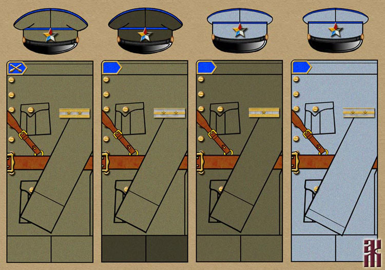 Uniforms of the Russian Group of Marshal Zhang Zongchang's Army