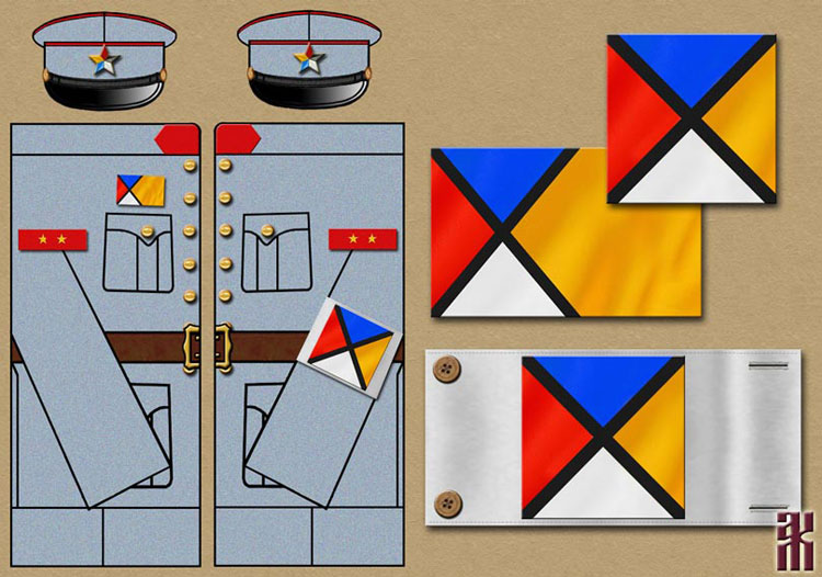 Uniforms of the Russian Group of Marshal Zhang Zongchang's Army