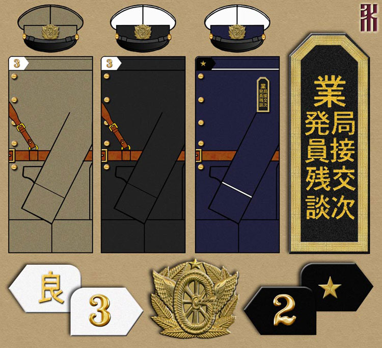 Uniforms of Russian soliders in Japanese Manchukuo