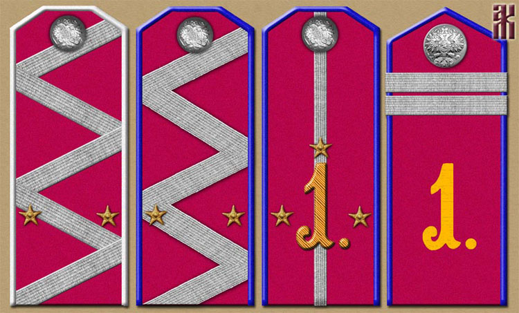 Shoulder-boards of the 1st Cavalry Regiment Transbaikalia 1920