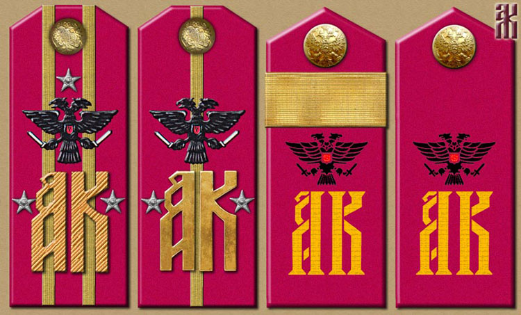 Shoulder-boards of the 8th Kama Admiral Kolchak Rifle Regiment 1920