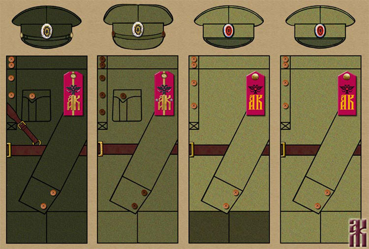 >Uniforms of the 8th Kama Admiral Kolchak Rifle Regiment 1920