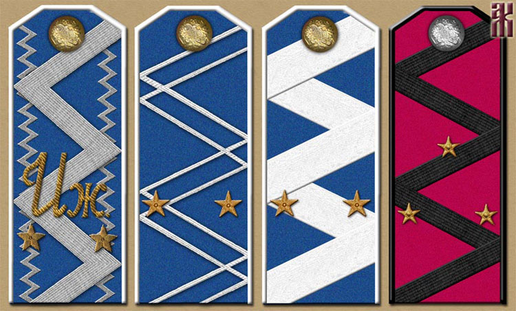 Shoulder-boards of senior commanders of the Far Eastern Army 1920