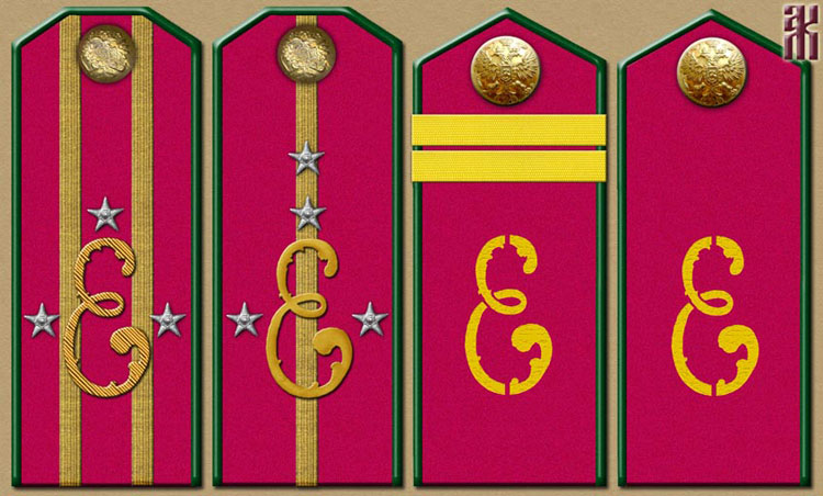 Shoulder-boards of the 1st Jaeger Regiment 1920