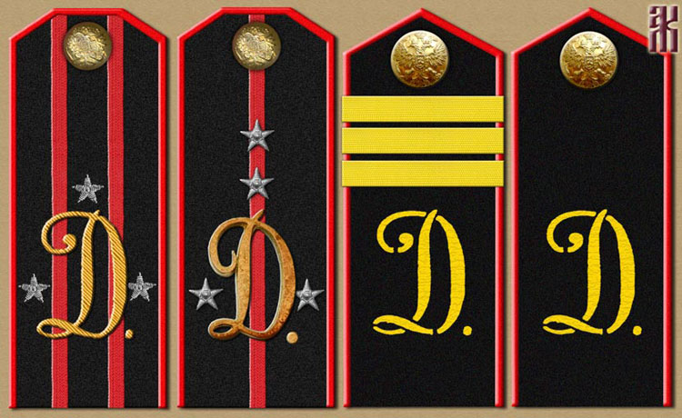 Shoulder-boards of the 3rd Volunteer Rifle Regiment Siberia 1920 1921