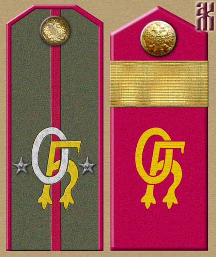 Shoulder-boards of the Chita Officer Instructor Battalion