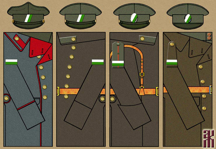 uniforms of Gaida's mutiny