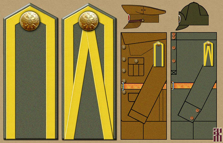 uniforms of the Training and Instruction Schools in Kolchak's Siberia