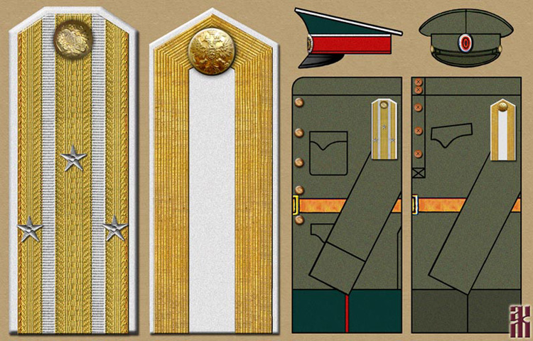 uniforms of the staff and students of the Irkutsk Military School