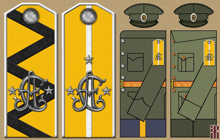 uniforms of students of the Chita Military School