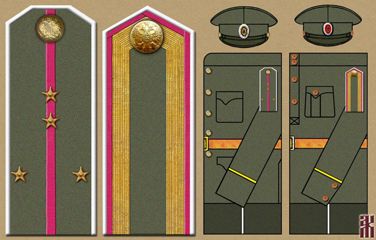 uniforms of students of the Chita Military School
