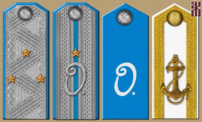 shoulder-boards of Colonel Orlov's detachment on the Chinese Eastern Railroad 1918