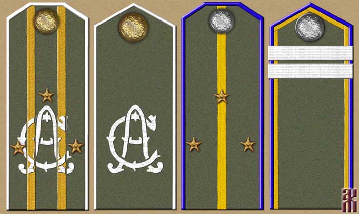 Shoulder-boards of Semenov's 1st Horse Regiment and 1st Transbaikal Horse Regiment 1920 border=