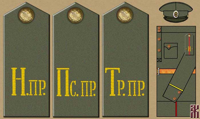 Shoulder boards of Semenov's supply units 1920