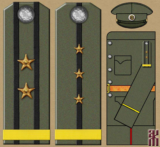 Shoulder boards of Semenov's officials 1920
