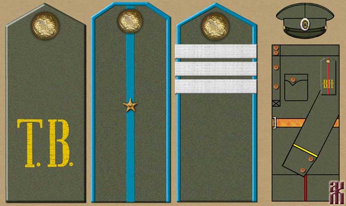 Shoulder boards of Semenov's local units 1920
