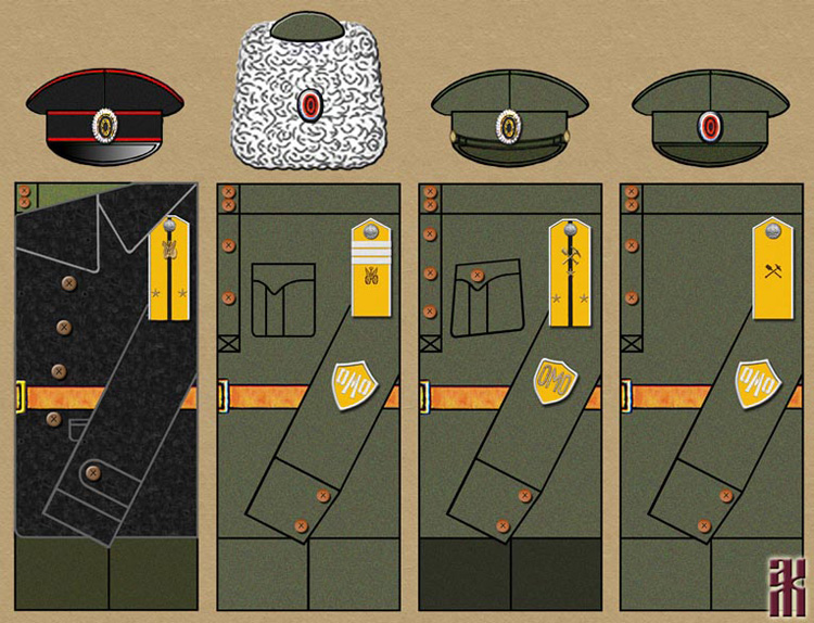 Uniforms of the technical units of the Special Manchurian Detachment