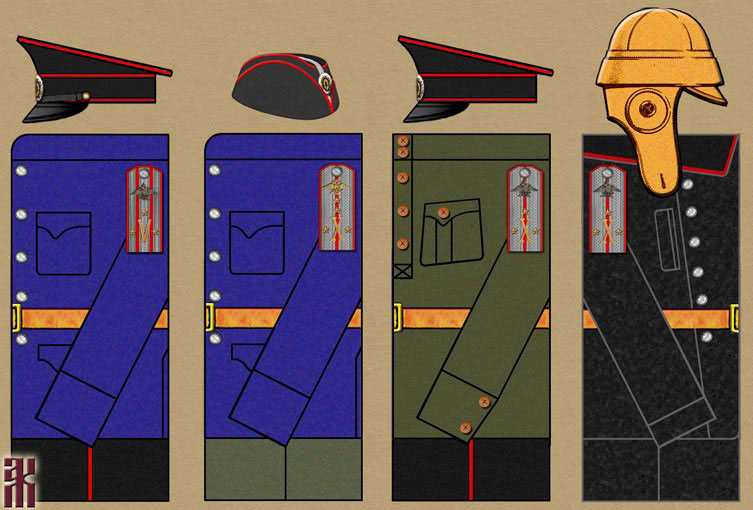 uniforms worn by aviation units in Eastern Russia in the Russian Civil War