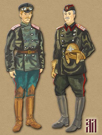 Officers of automotive and aerial units in the East of Russia