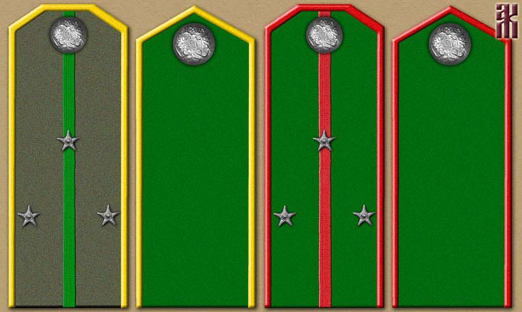 Shoulder-boards of the 1st and 2nd Tatar Horse Regiments 1920