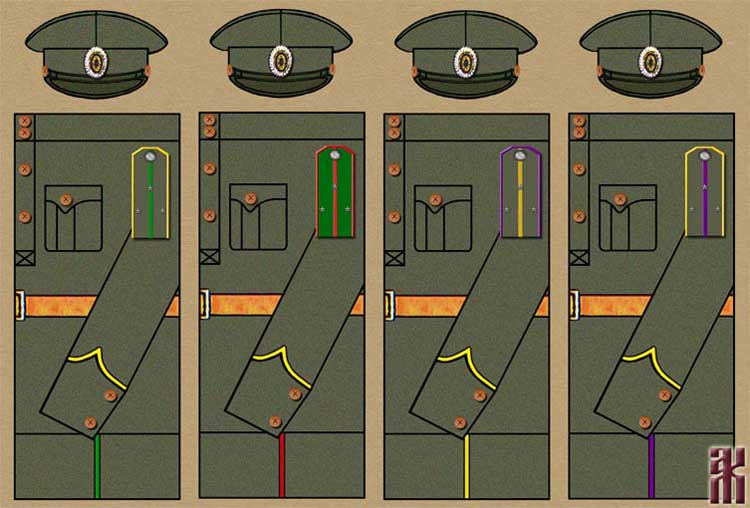 Uniforms of the 1st Tatar, 2nd Tatar, Buryat and Mongolian Horse Regiments 1920