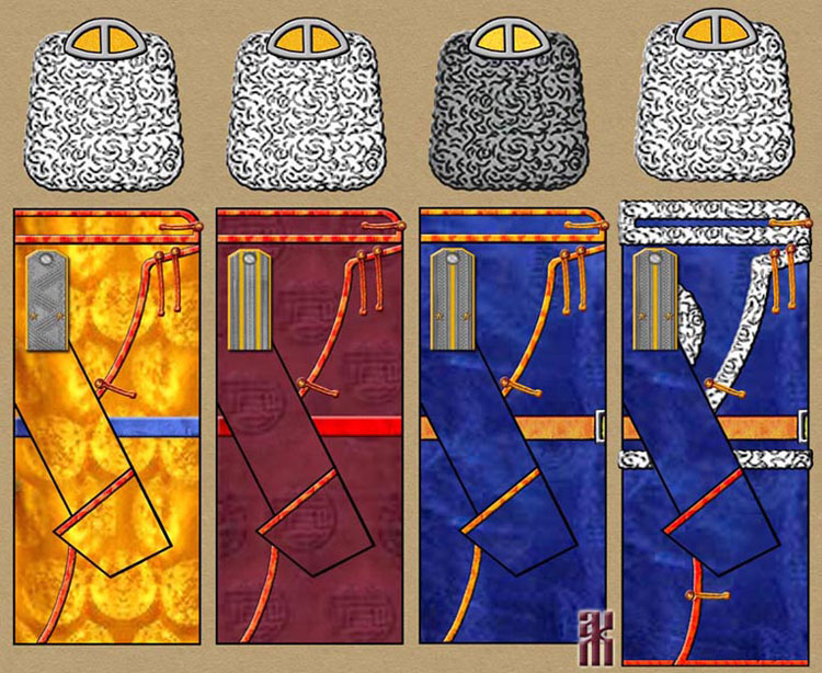 Coronation uniforms of the Asiatic Horse Division