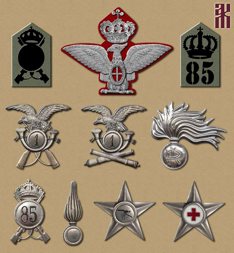 Cockades of Royal Italian Army in the Russian Civil War