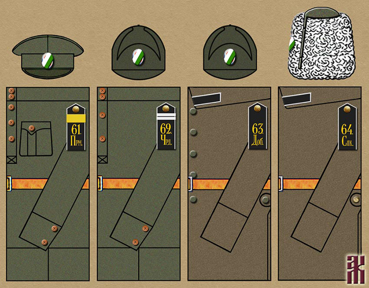 Uniforms of the 16th Siberian Rifle Division in the Russian Civil War