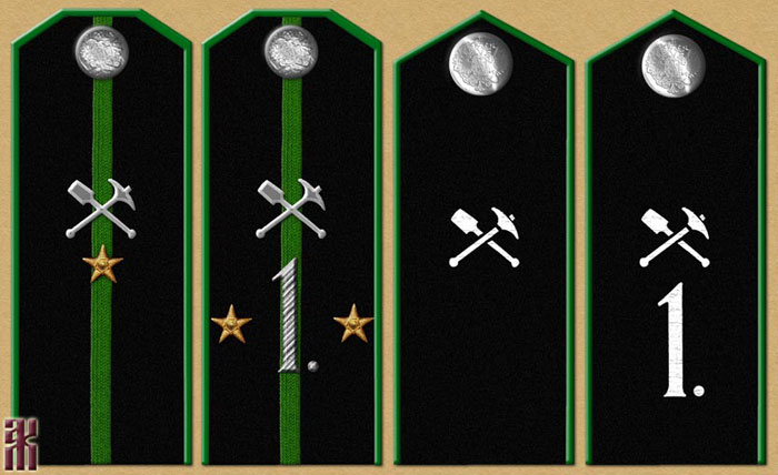 Shoulder-boards of the 1st Independent Siberian Shock Division / Brigade Russian Civil War