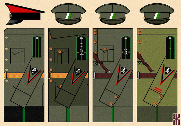 Shoulder-boards of the 1st Shock Battalion / Regiment Russian Civil War