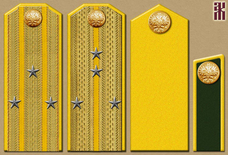 Shoulder-boards of the Primorsk Dragoon Regiment in the Russian Civil War