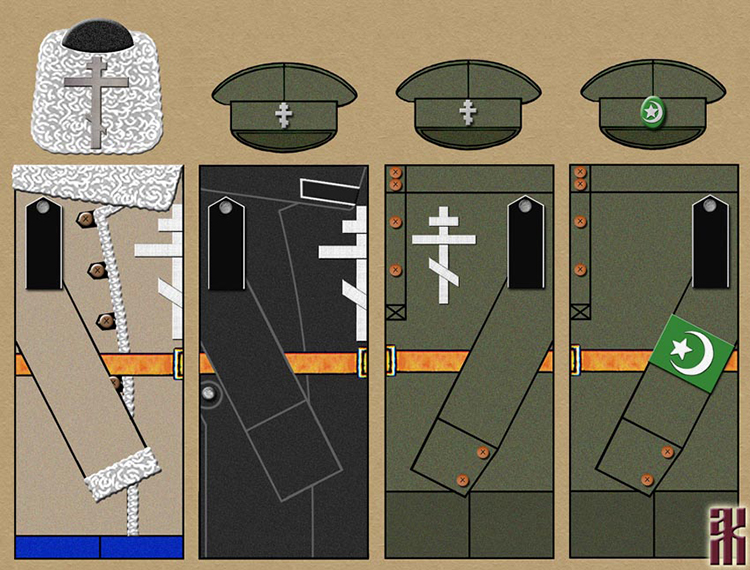 Uniforms of the Holy Cross and Green Banner Detachments in the Russian Civil War