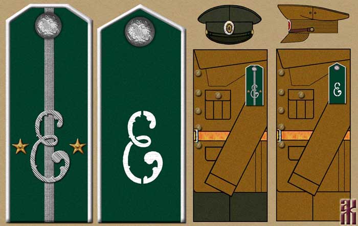 uniforms of the 14th Independent Jaeger Battalion in the russian civil war