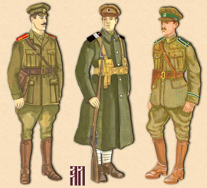Uniforms of jaeger units in the Russian Civil War