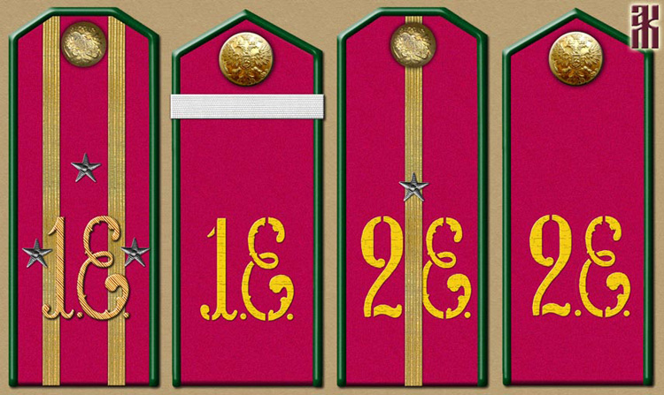 Shoulder-boards of the Jaeger Division in the Russian Civil War