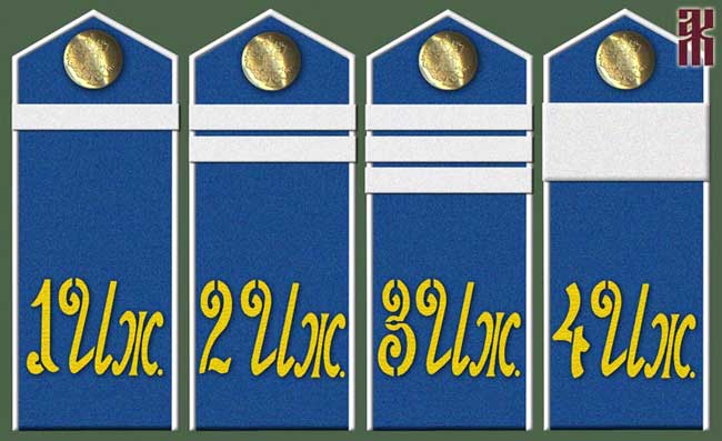 Shoulder-boards of the Independent Izhevsk Rifle Division August 1919