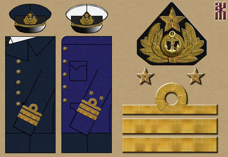 The uniforms of Vice Admiral Kolchak during his stay in the United States